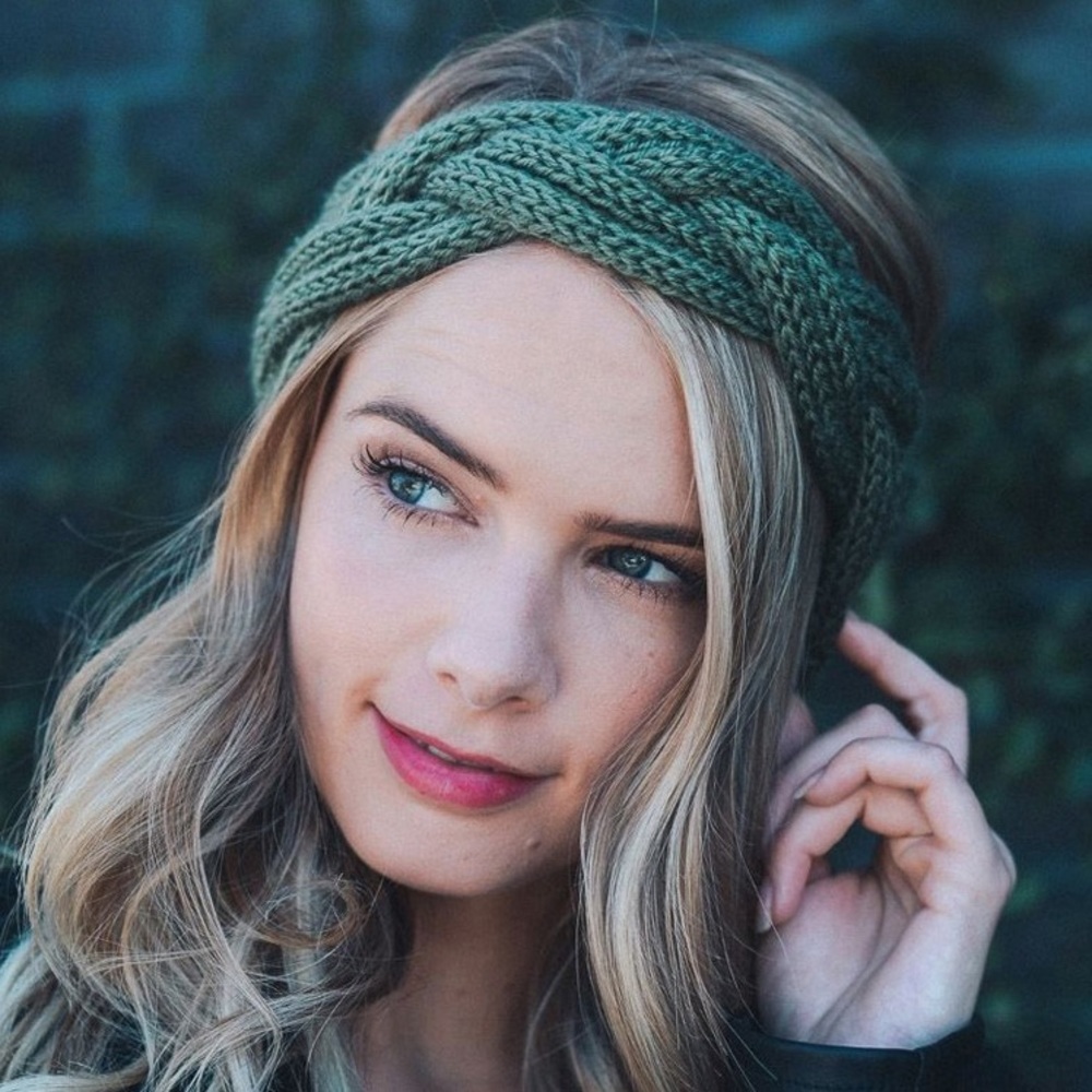 NEW BROWN colored knitted headband